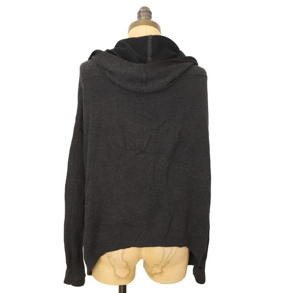 LULULEMON Cabin Yogi Wrap Cardigan Size 2/4 S Heathered Black / Black EUC B77 - Picture 4 of 8